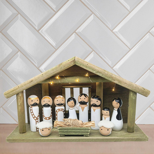 Decoración Navideña De Madera, Regalo Del Nacimiento De