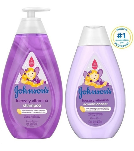 Shampoo + Acondicionador Johnson's Fuerza - g a $45