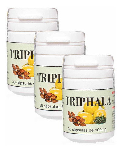 Kit Com 3 Tri-pha-la Emagrecedor - 90 Cáp 100mg 100% Natural