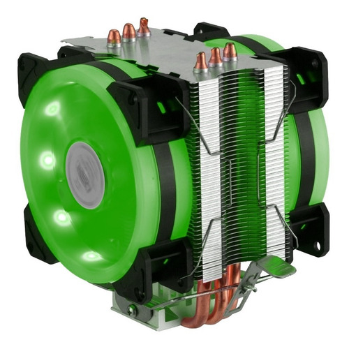 Imagem 5 de 9 de Cooler Duplo Rgb Cpu Fan Pc Intel Amd 775 1151 1155 Am3 Am4