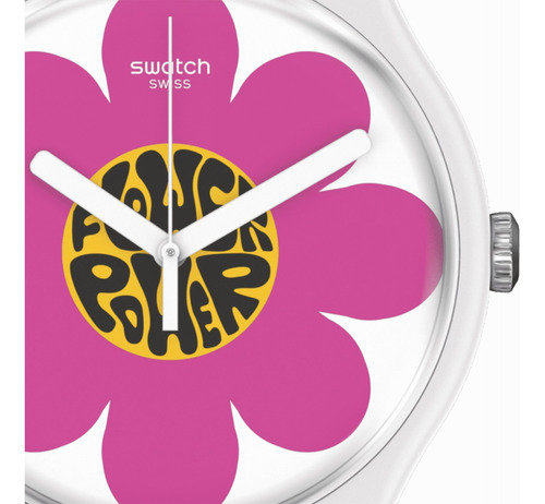 Reloj Swatch Flower Hour So32m104 Originals Agente Oficial Rosa Gris Rosa