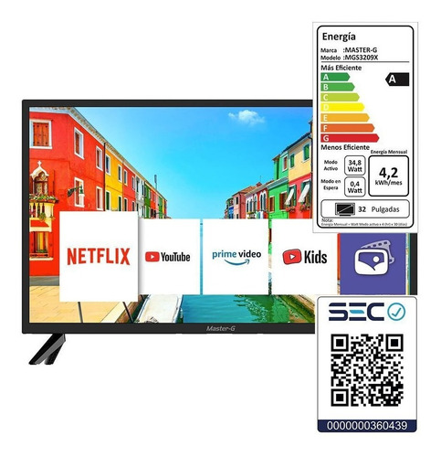 Imagen 6 de 6 de Led Smart Tv Master-g Mgs3209x 32 Hd