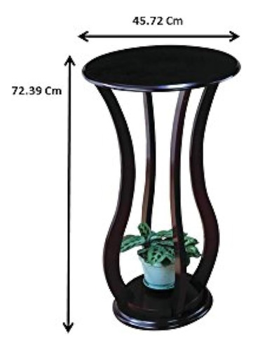 Coaster 900934 Soporte De Planta Redonda Con Patas Curvadas 