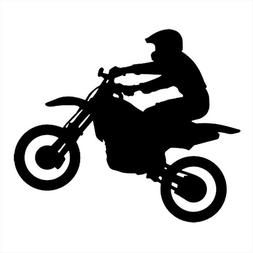 Adesivo De Parede 24x28cm - Moto E Motociclista Sombra Autom