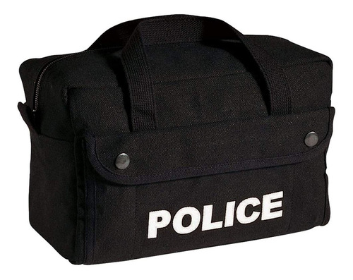 Rothco Canvas Small Police Logo Gear Bag, Black