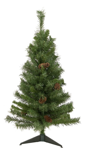 Árbol De Navidad Artificial Negro Perfil Mediano 90 Cm Sin L
