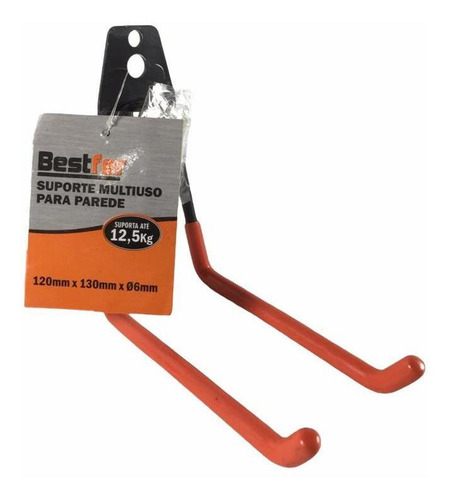 Imagem 5 de 6 de Kit 4 Gancho Mult Uso Emborrachado Pendurar 120x130 Mm K7881