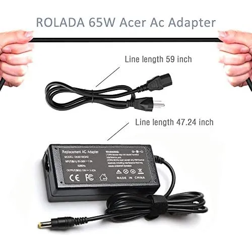 65w Adaptador De Ca Computadora Portátil Acer Aspire E...