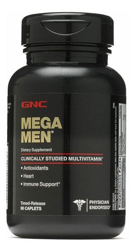 Suplemento en cápsula GNC  Mega Men Mega Men vitaminas en pote 90 un