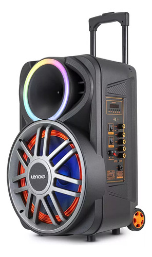 Caixa De Som Amplificada Lenoxx Lca12 600w Bt P10 Com Led