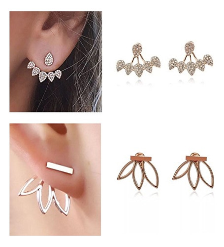 Aretes De Flor De Loto Para Mujeres 9 Pares