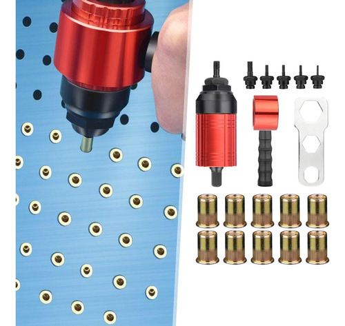 Remache Tuerca Taladro Adaptador Remachador Manual Para M12