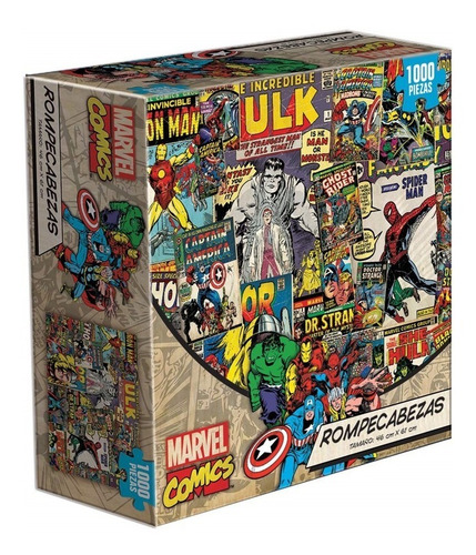 Marvel Comics Collage Spiderman Thor Rompecabezas 1k Novelty