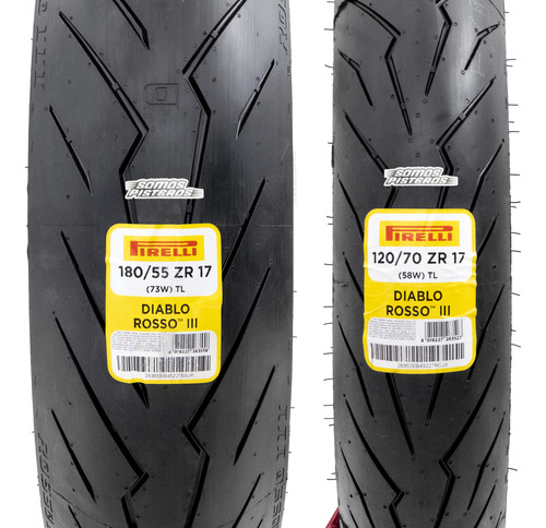 Llantas Pirelli Diablo Rosso Iii 120/70 17 Y 180/55 17 R6r