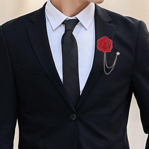 2 Boutonniere Broche De Flor De Rosa Hecho A Mano Insignia