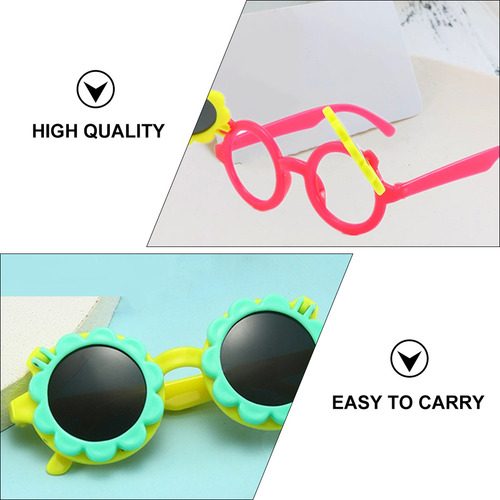 4pcs Sunflower Clamshell Sunglasses Funny Party Sunglasses P