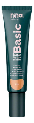 Kit Nina Makeup Base Líquida Basic+pó Solto Instant Cor 2