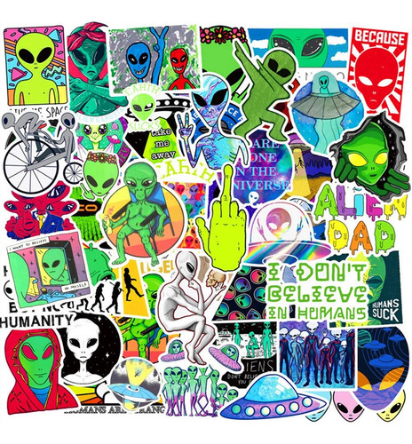 Adesivos De Anime Hip Hop Alien Ufo Para Crianças