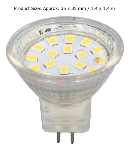 Bombilla Led, 4 Unidades, 18 Mr11, 3 W, 300 Lm, Base De Dobl