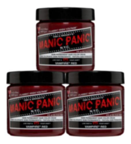 Manic Panic Vampire Red Hair Dye Classic - Paquete De 3