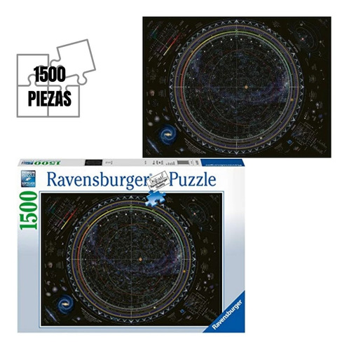 Imagen 4 de 6 de Puzzle Ravensburger 1500 Pzs Mapa Del Universo Rompecabezas