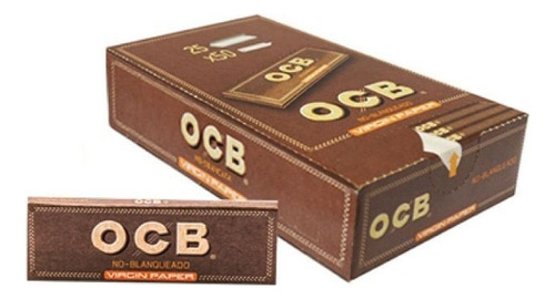 Papelillo Ocb Natural 1 1/4 (virgin) - Caja 25 Unidades