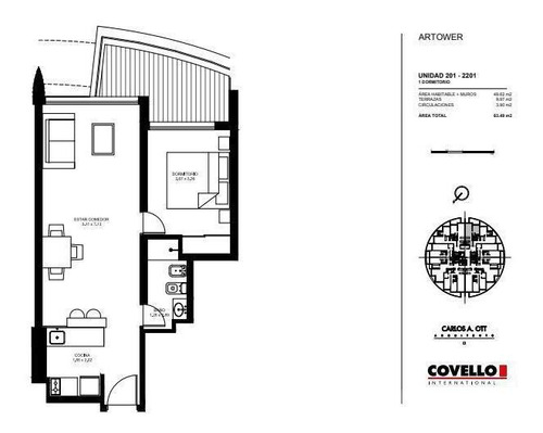 Imagen 30 de 30 de Apartamento De Un Dormitorio En Piso 12, Garage, Edificio Con Amenities