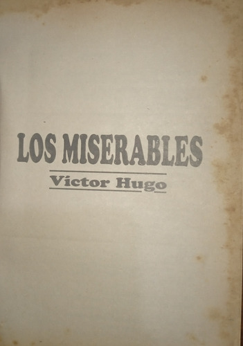 Libro Los Miserables (Usado)