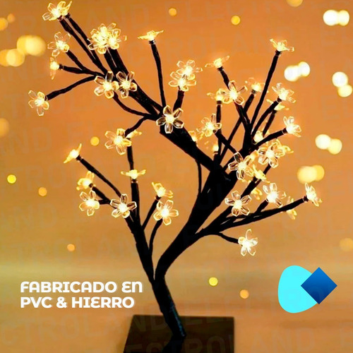 Imagen 3 de 10 de Árbol Luminoso Luces Led Bonsai 220v Navidad Flor Cerezo