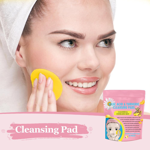 Pads De Limpieza Con Cúrcuma, Toallas Desmaquillantes
