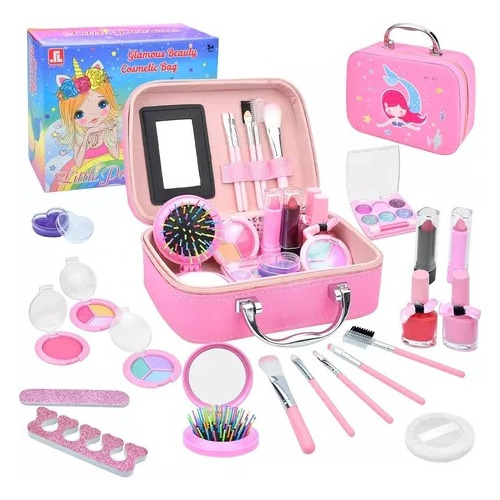 Maquillaje Real Para Niñas, Lavable Y No Tóxico Maleta 1247