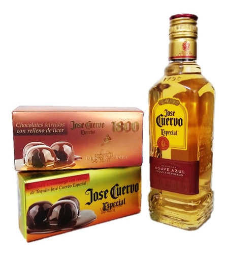 Combo Regalo Tequila Jose Cuervo Y Chocolates Turin