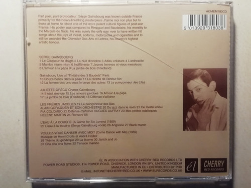 Cd Poet And Provocateur (serge Gainsbourg) Estándar
