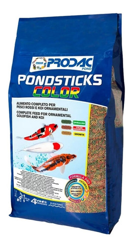 Ração Para Peixes Pondsticks Color 1000g Prodac