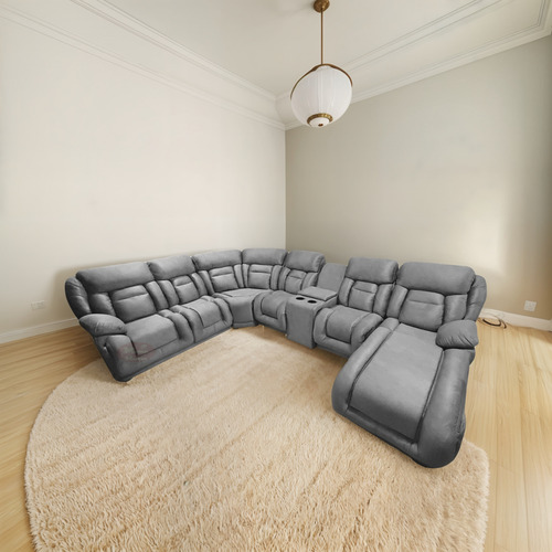 Sala Modular Esquinera Con 3 Reclinables Mod. Hermes