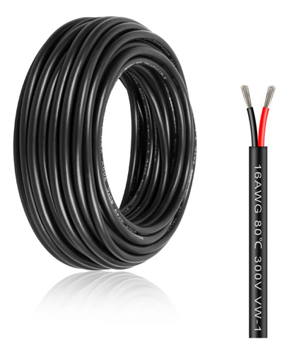 Cable Elctrico De Calibre 16 Y 2 Conductores, Cable De Conex