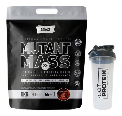 Mutant Mass 5kg + Smart Shaker Ganador Masa-star Nutrition