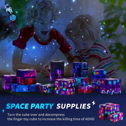 20 Pcs Galaxy Infinity Cubo Juguete A Granel Con Bolsa Mi...