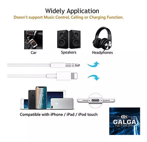 Cable Audio Miniplug 3.5mm Compatible iPhone iPad Calidad