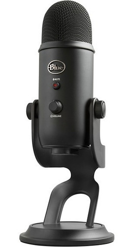 Imagen 2 de 4 de Blue Yeti Blackout Usb Condenser Microphone 2070 Black