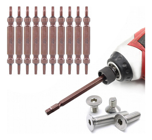 2 Juego De Brocas De Llave Cabeza Hexagonal De 10 2,5 Mm