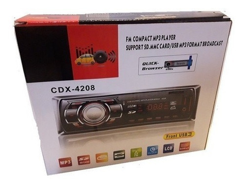 Radio Auto Usb Sd Mp3 Aux 4x60w Pantalla Lcd Quick Browzer