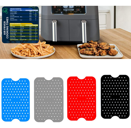 Alfombrilla Air Fryer Mat, Freidora De Doble Aire, 4 Unidade