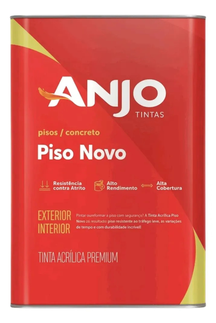 Tinta Piso Anjo Cinza Claro Fosca 18l Cinza Fosco