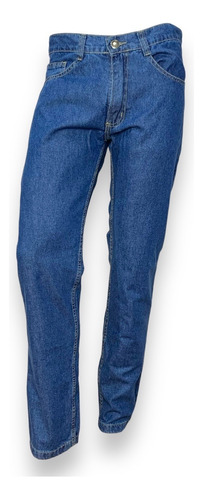 Pantalon Jean Hombre Dufour Jeans Azul Clasico Recto Rigido