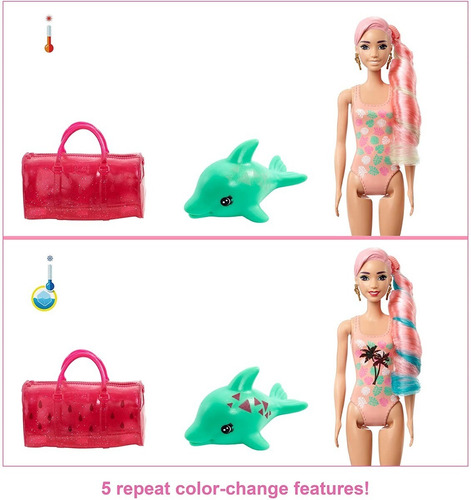 Imagen 3 de 9 de Barbie Color Reveal Sandia 25 Sorpresas Accesorios 2021