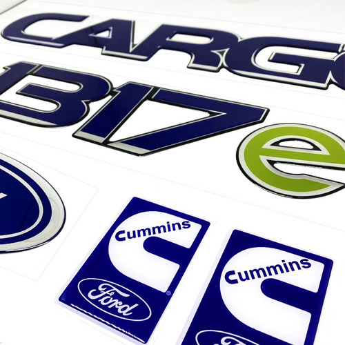 Kit Completo Emblemas Adesivo Ford Cargo + 1317e + Cummins