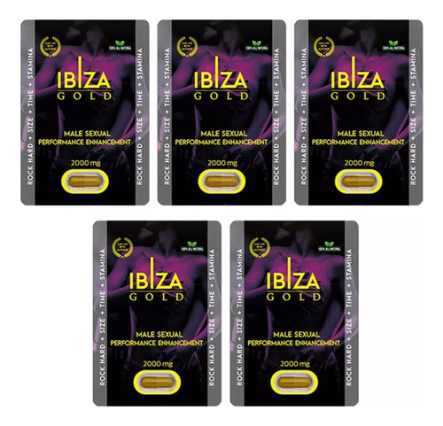 5 Ibiza Gold Capsula Vigorizante Masculino + Rendimiento 