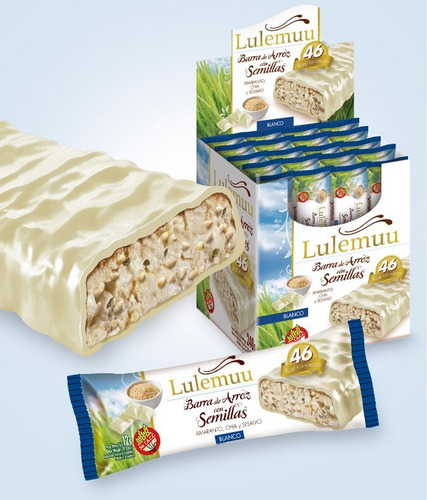 Imagen 2 de 2 de Barras De Arroz Lulemuu Chocolate Blanco X 20 U - Lollipop