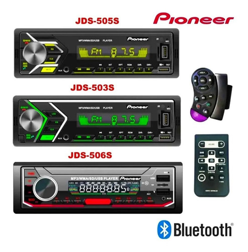 Imagen 1 de 4 de Reproductores Pioneer Usb Pendrive Bluetooth Auxiliar Radio